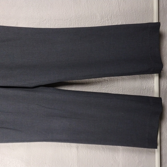 Talbots Signature Gray Mid Rise Flat Front Straight Leg Casual Trouser Pant - Picture 3 of 12